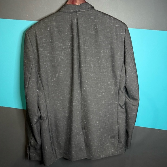 Sandro Dark Gray Patterned Wool Blazer - Picture 4 of 9